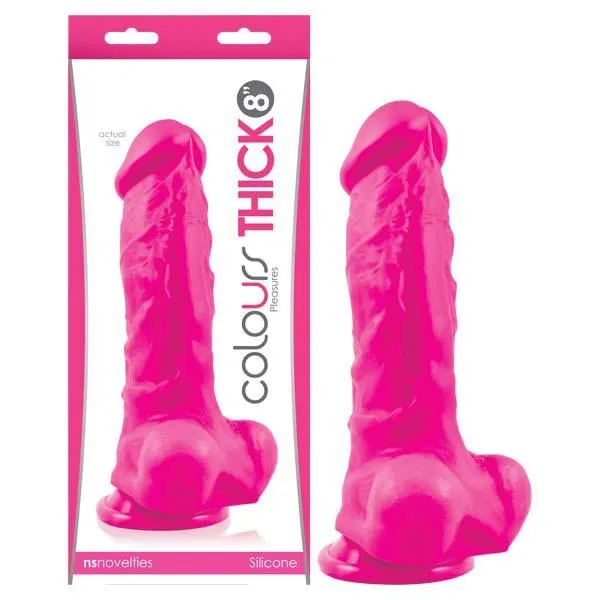 COLOURS Pleasures Thick 8 in. REALISTIC SILCONE DILDO