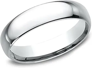 Comfort Fit High Polished Wedding Band- 5mm