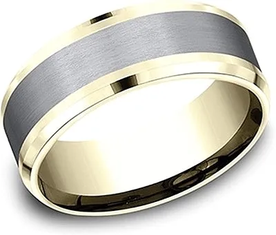 Comfort Fit Tantalum Wedding Band-8mm