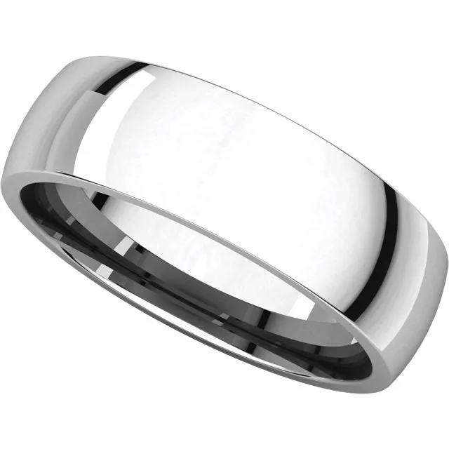 Continuum Sterling Silver 6mm Light Comfort Fit Band, Size 8