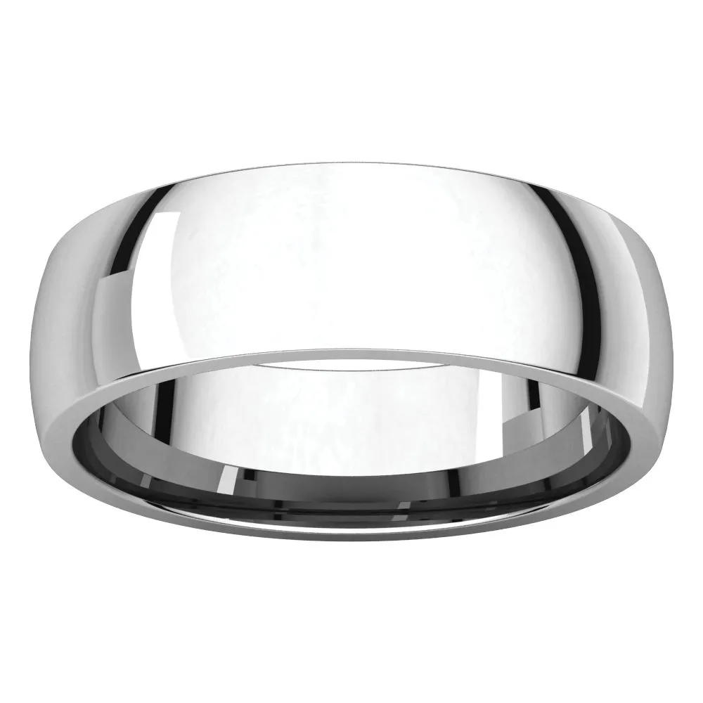 Continuum Sterling Silver 6mm Light Comfort Fit Band, Size 8