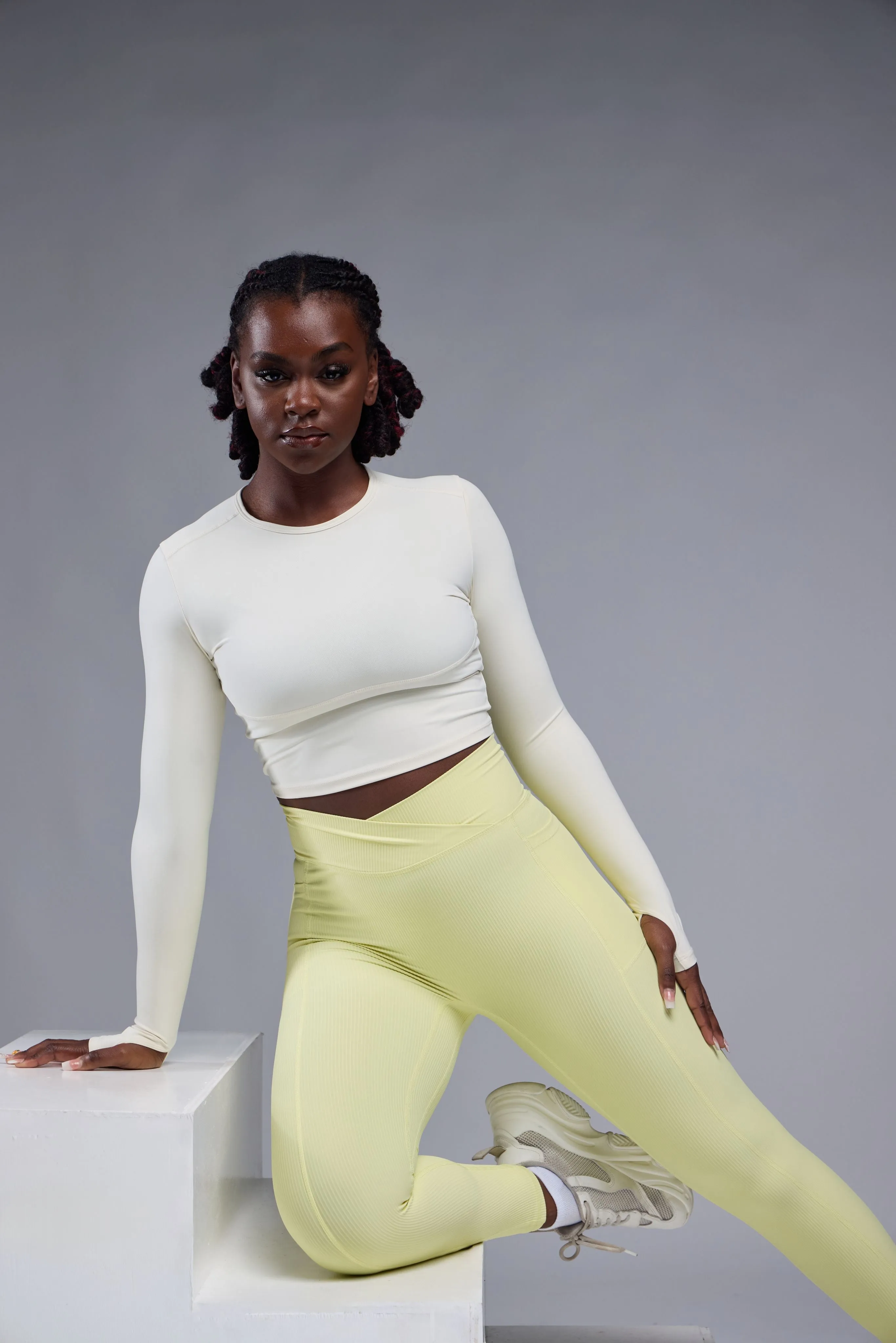 Cropped Active Slim-Fit Top