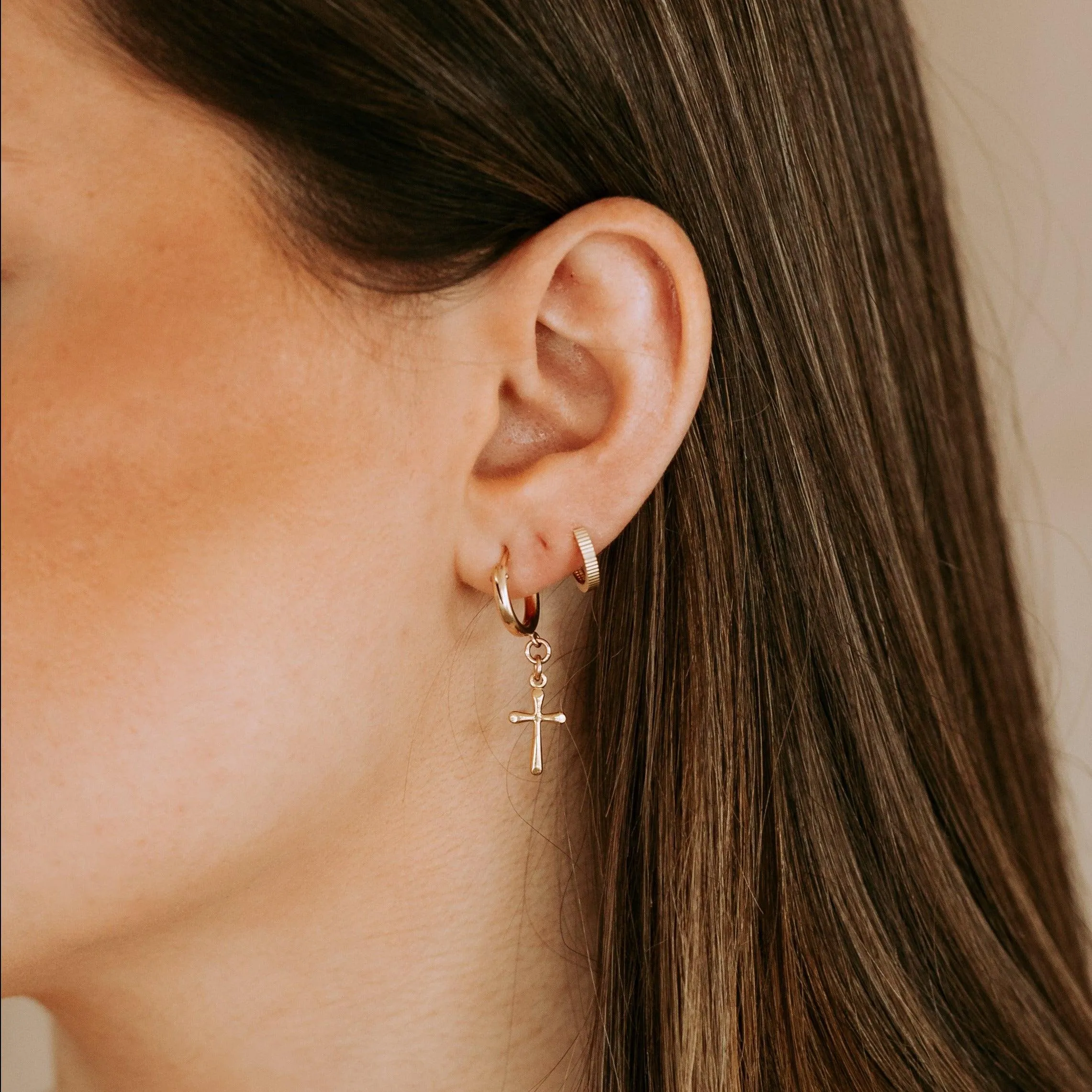 Cross Drop Earrings