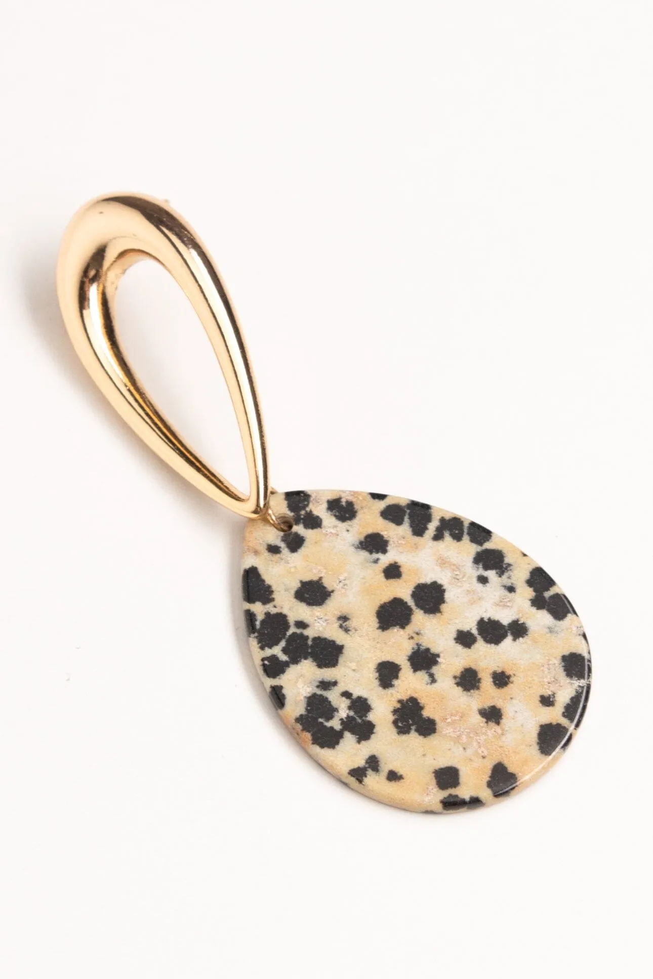 Dalmatian Stone Drop Earrings