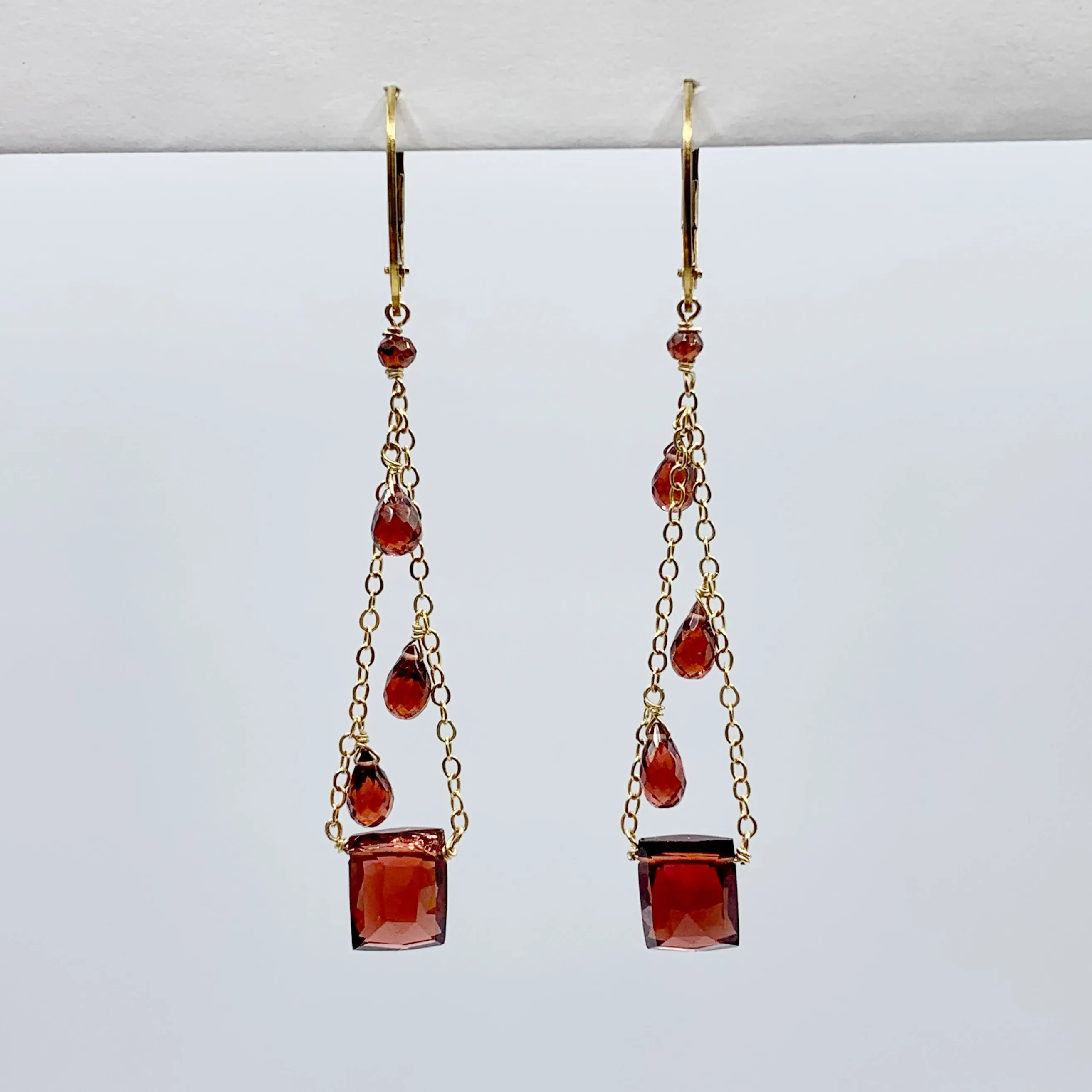 Deep Red Garnet Rain Over Windows