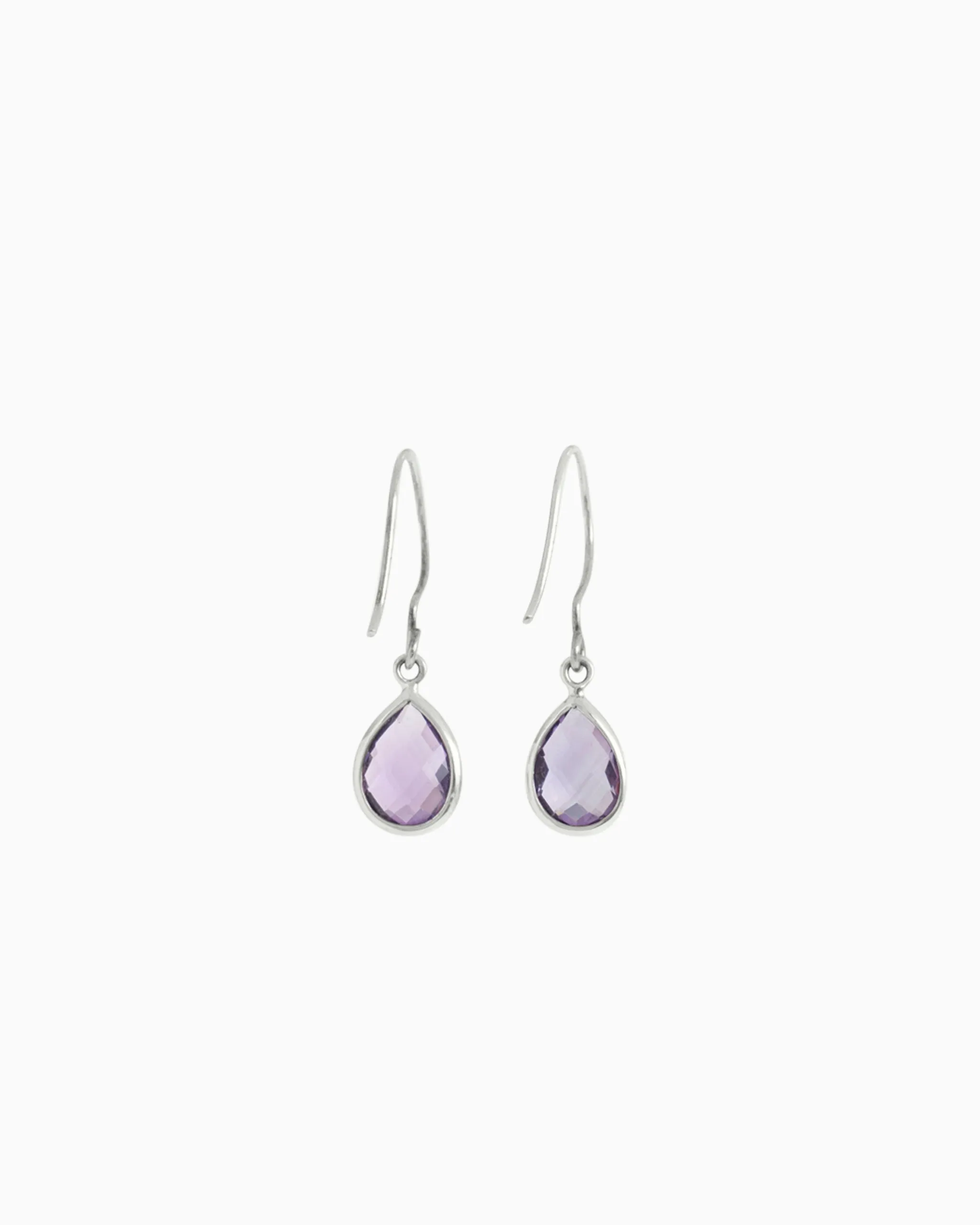 Dewdrop Stone Earrings - Amethyst