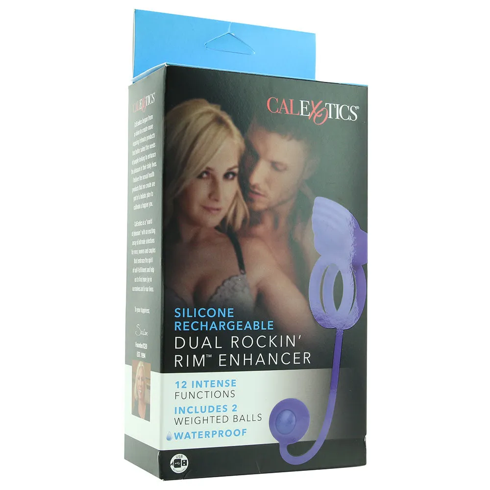 Dual Rockin' Rim Enhancer Cock Ring in Purple