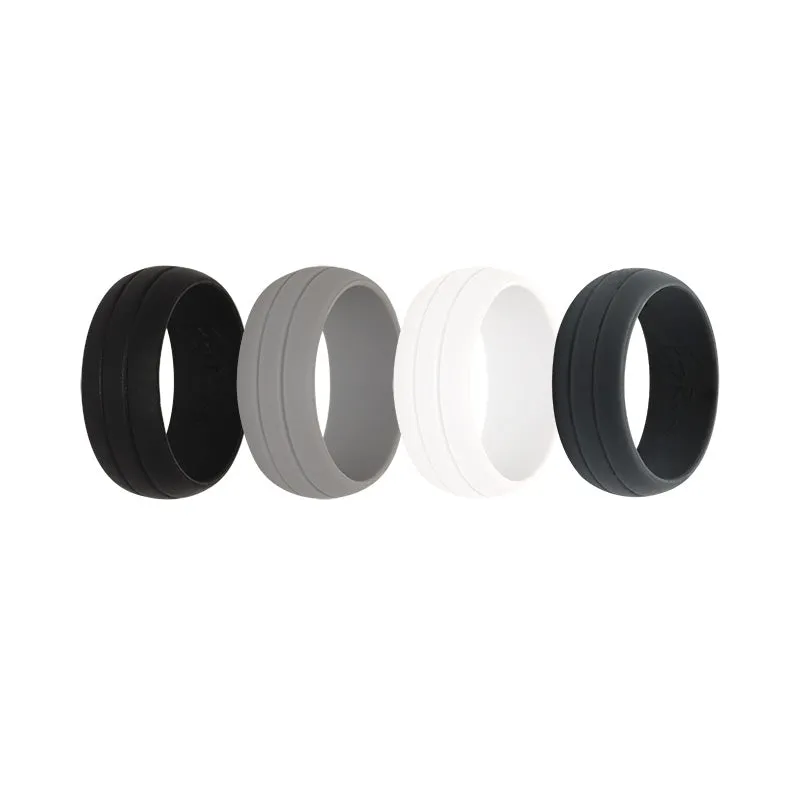 E3 Double Debossed Silicone Rings - Natural Selection