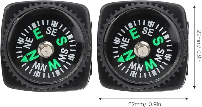 Ejoyous Mini, 25Pcs Black Survival for Camping Hiking Boating Touring Outdoor Activities Accessory, Portable Pocket for Bracelet Umbrella Rope Watch Band Key Chain