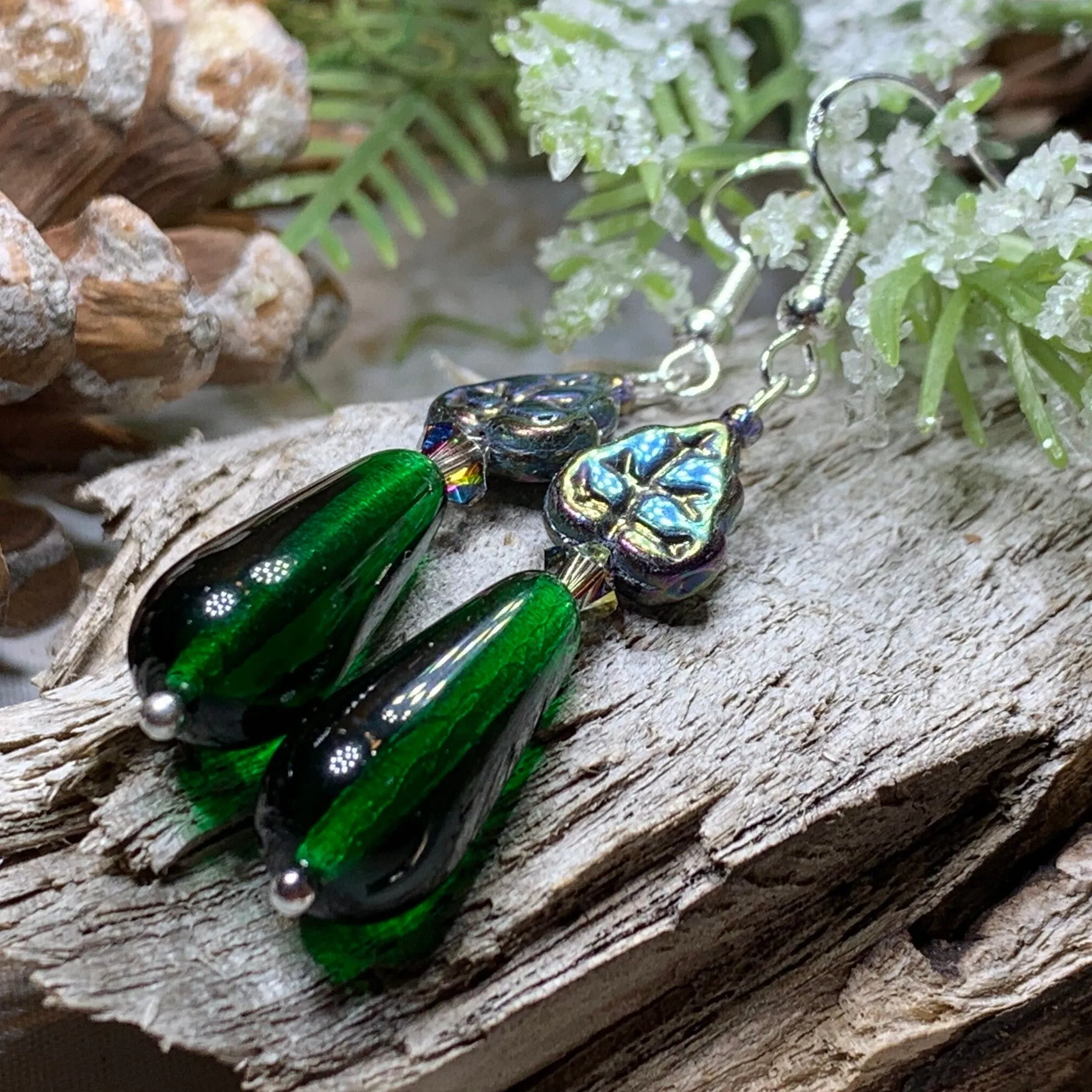 Elven Irish Forest Earrings