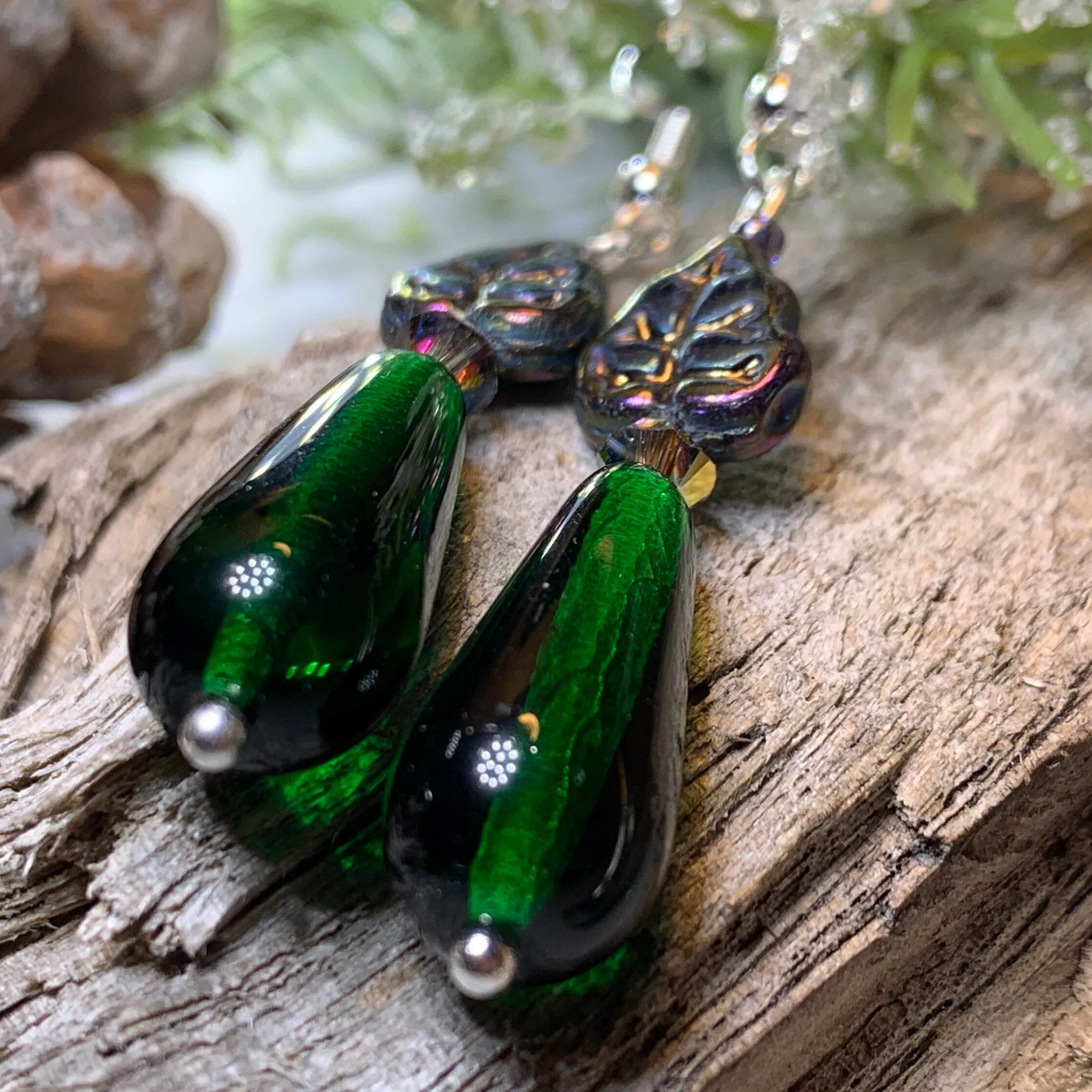 Elven Irish Forest Earrings