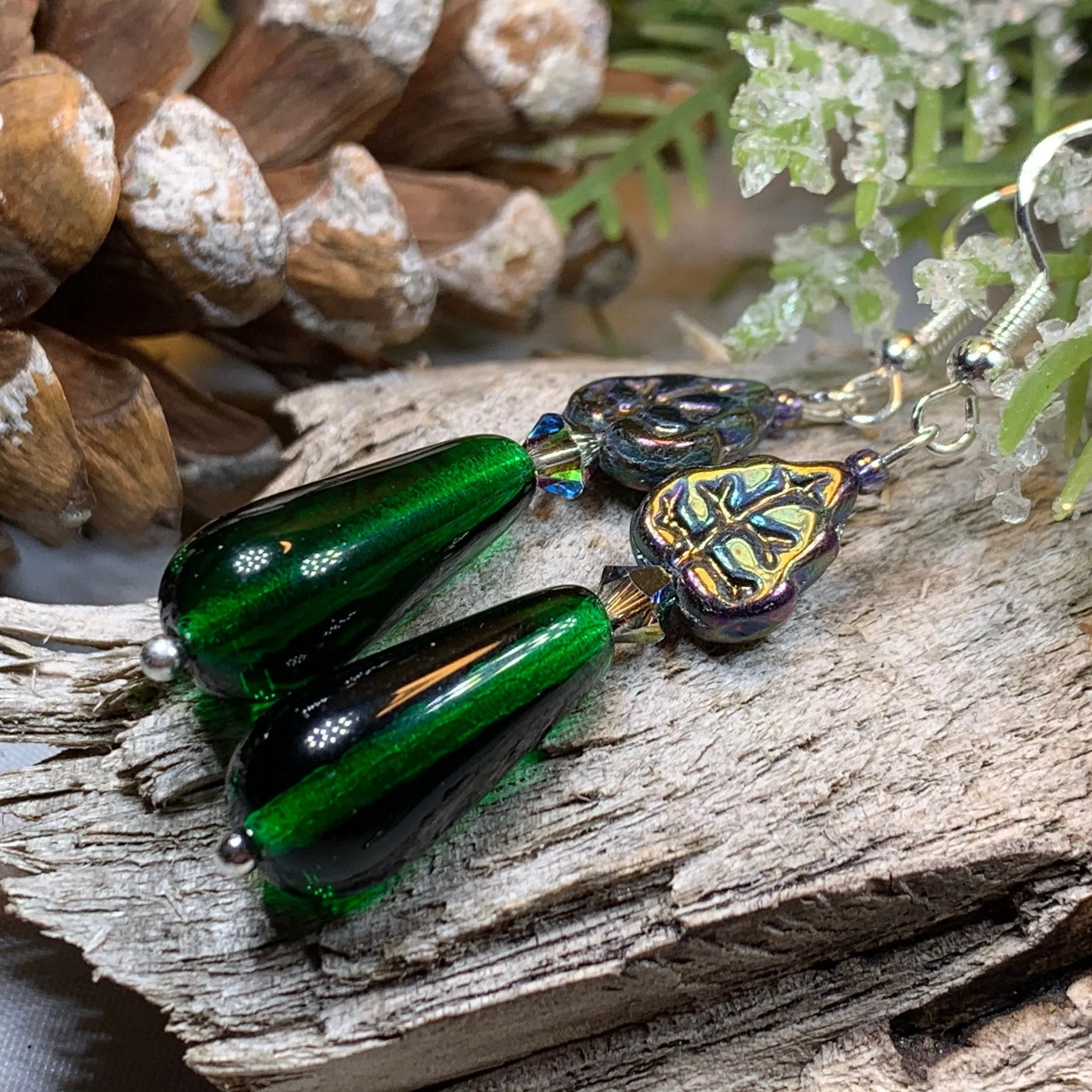 Elven Irish Forest Earrings