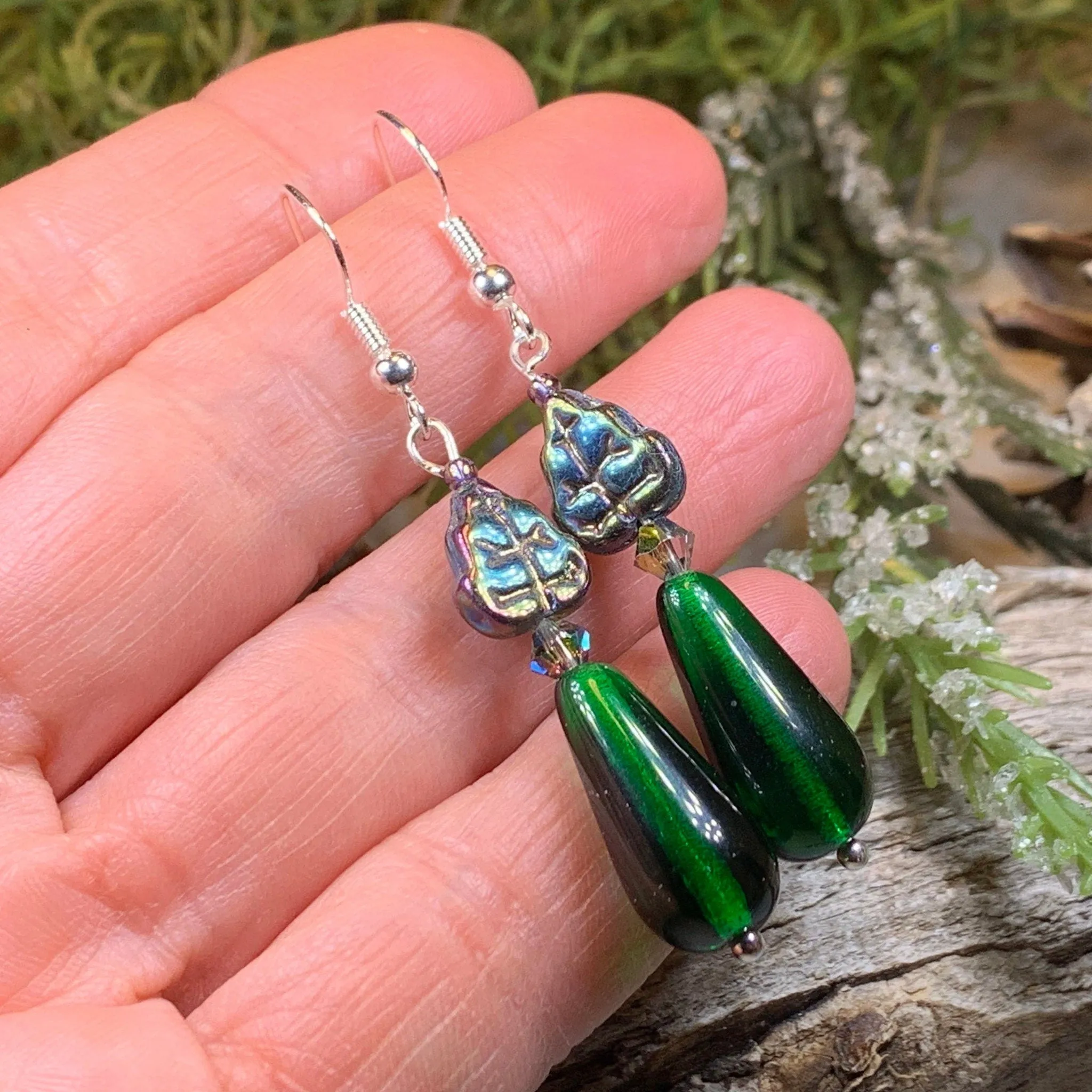 Elven Irish Forest Earrings