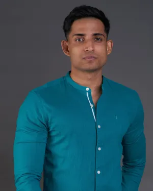 Emerald Active Plain Slim Fit-Green Ultramarine