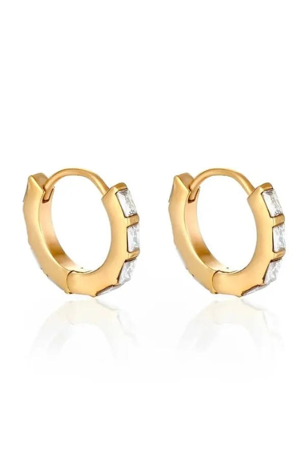 EVER Jewellery Undefeated Hoop Earrings- Gold