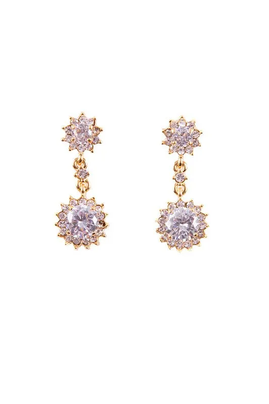 Fancy Floral Dangle Earrings