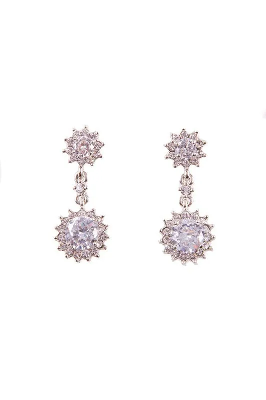 Fancy Floral Dangle Earrings