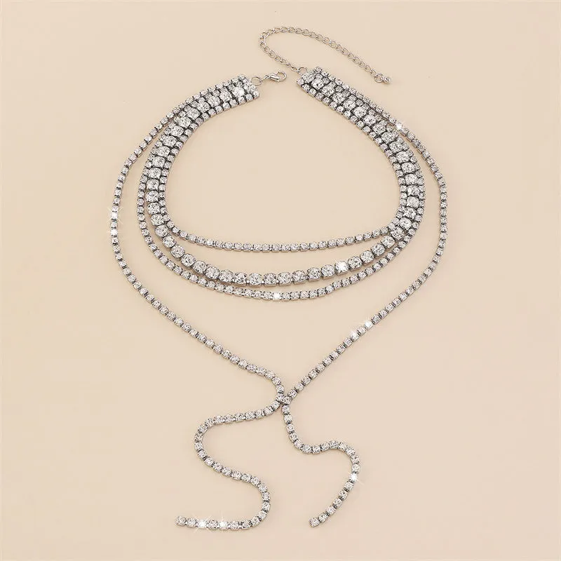 Fashion Patchwork Rhinestone Necklaces