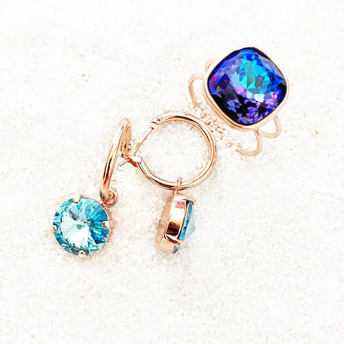 Fifi Aquamarine Swarovski Earrings