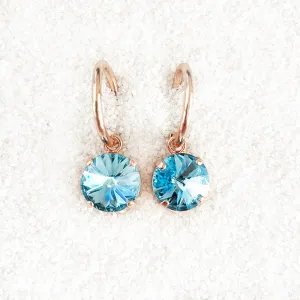 Fifi Aquamarine Swarovski Earrings