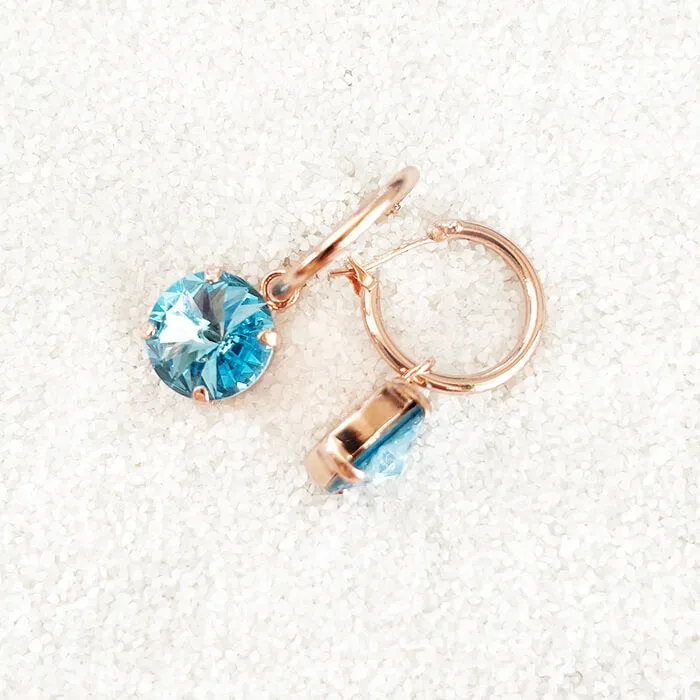 Fifi Aquamarine Swarovski Earrings