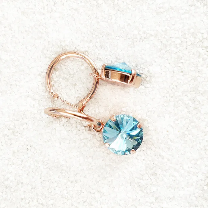 Fifi Aquamarine Swarovski Earrings