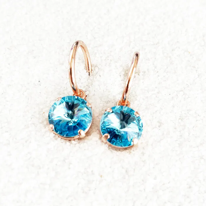 Fifi Aquamarine Swarovski Earrings