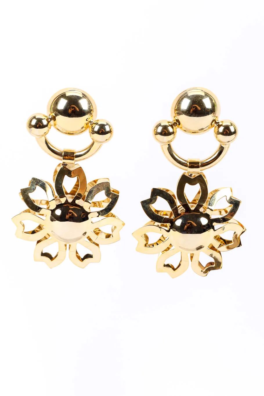 Flower Cutout Drop Earrings