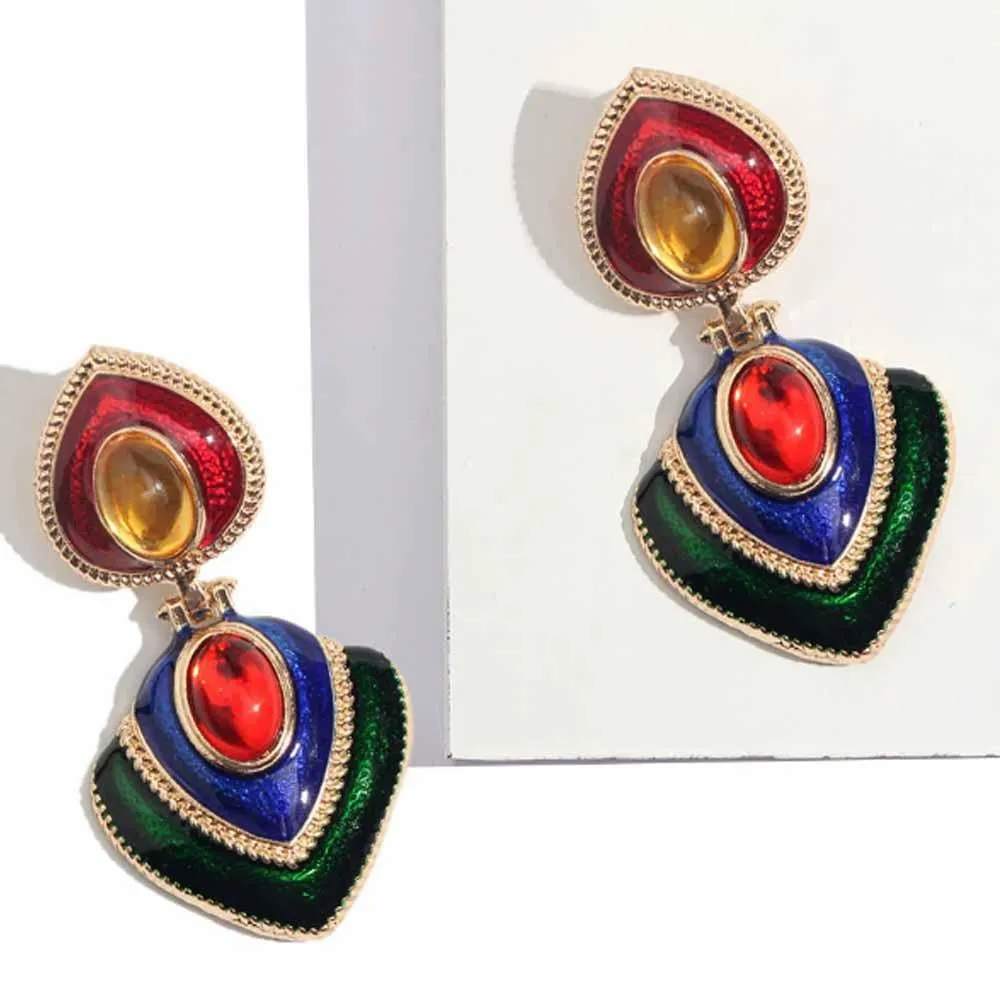 Frumos Ethnic Drop Earrings