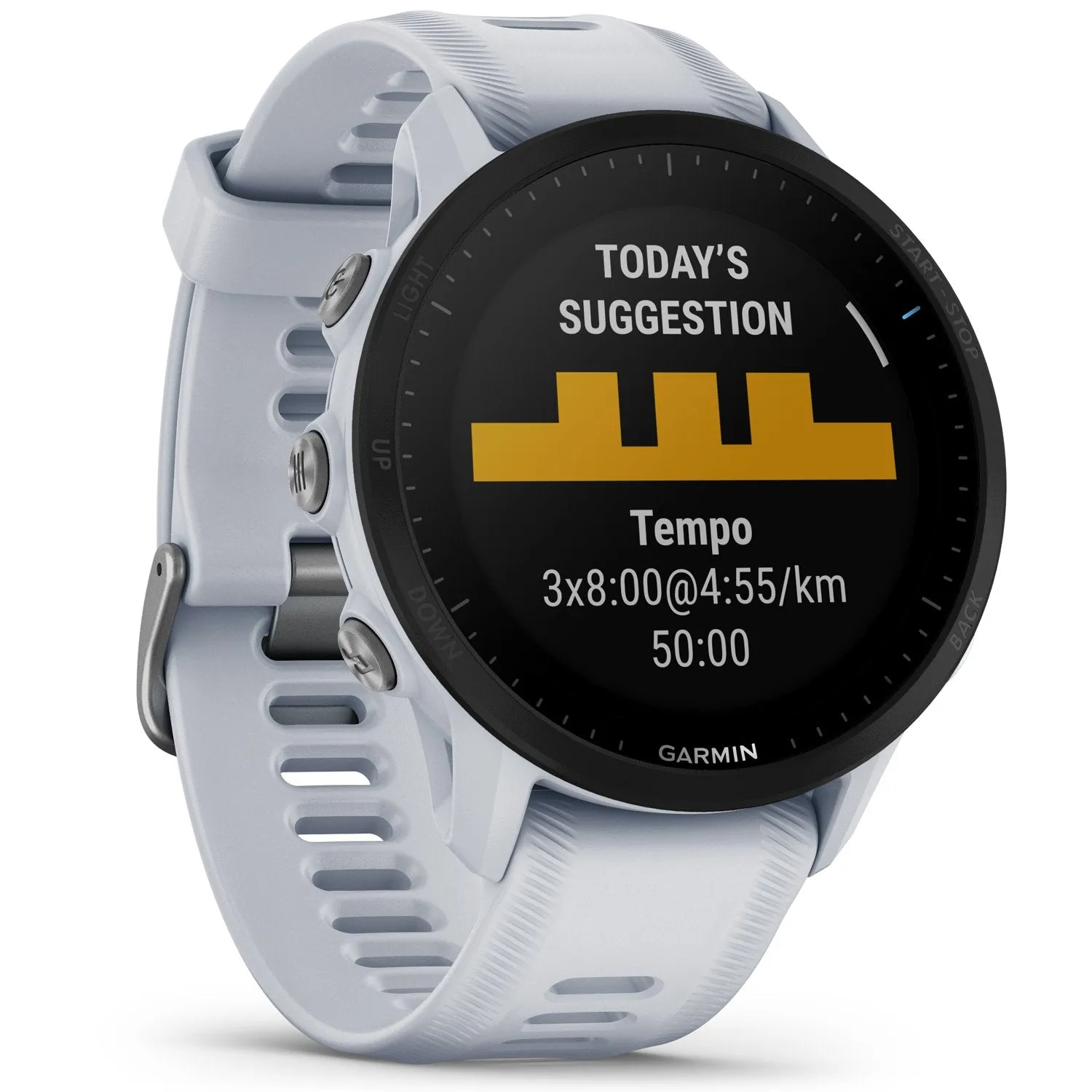Garmin Forerunner 955 GPS Smartwatch, Whitestone