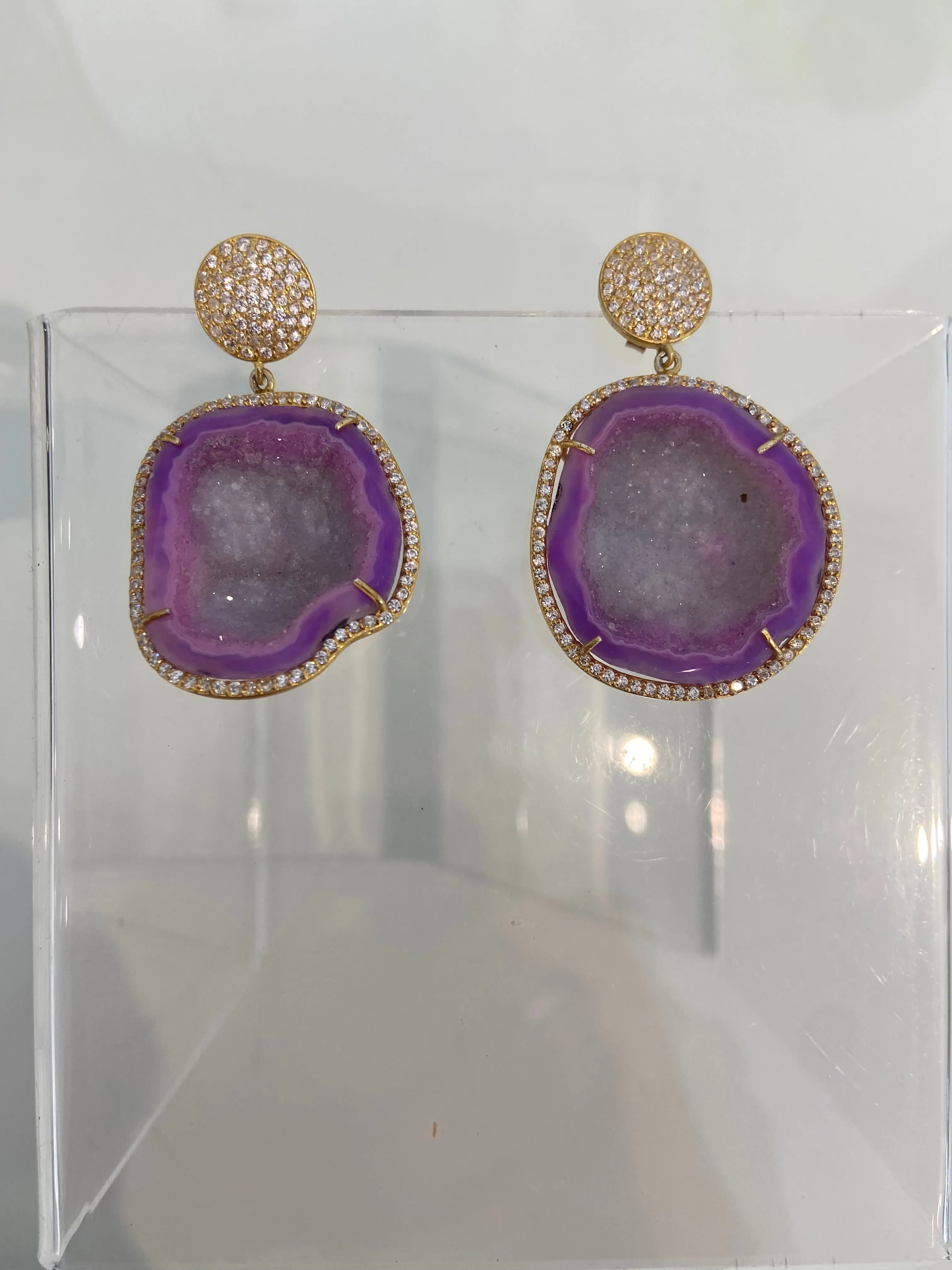 Geode Drop Earrings