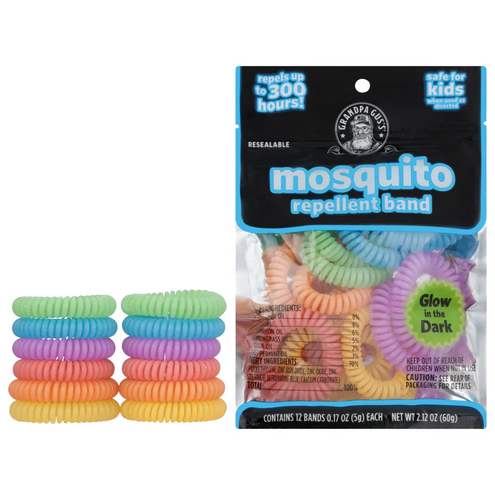 Glow-in-the-Dark Mosquito Repellent Bands (12-Pack)