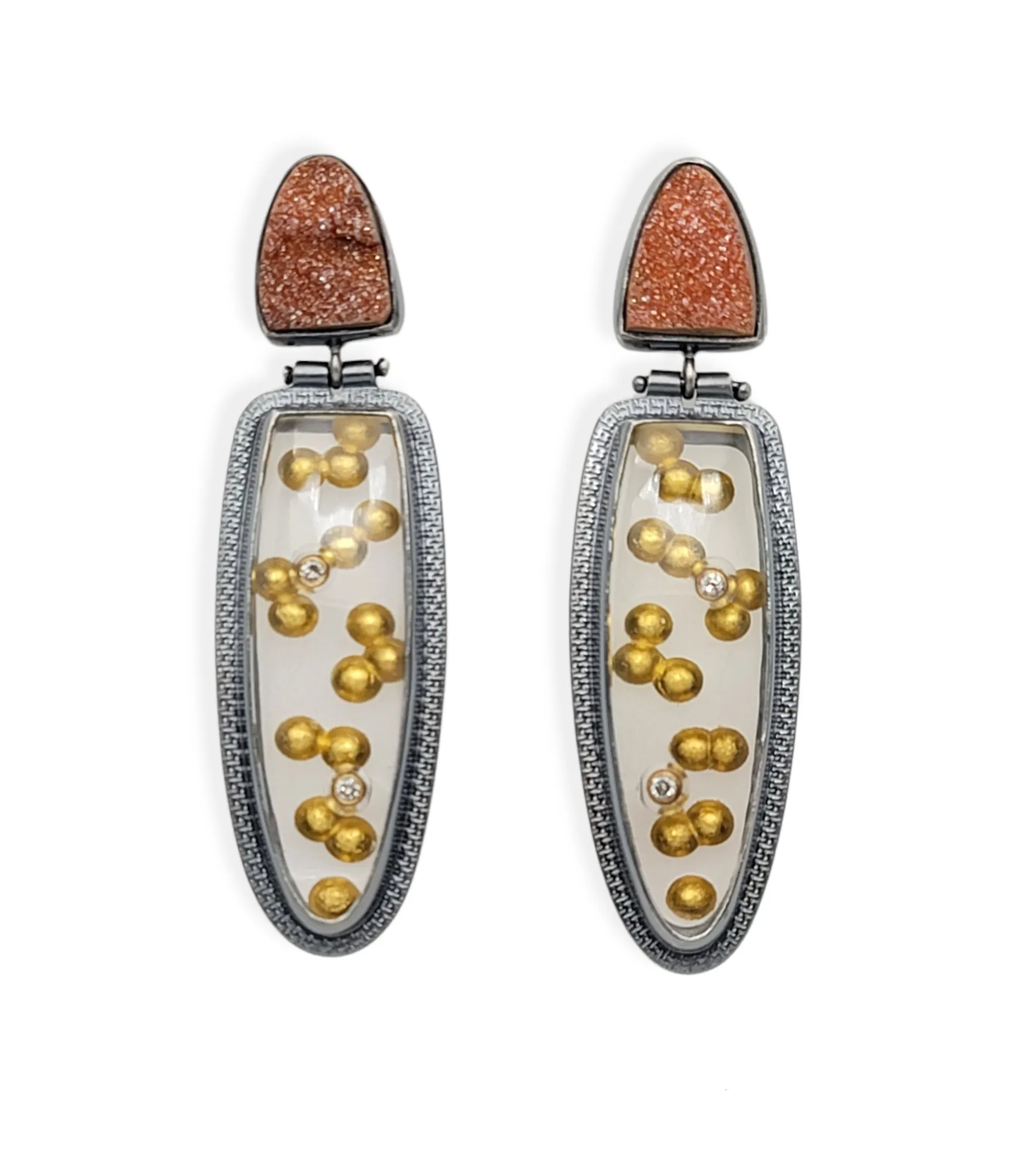 Gold Bubble Drop Earrings