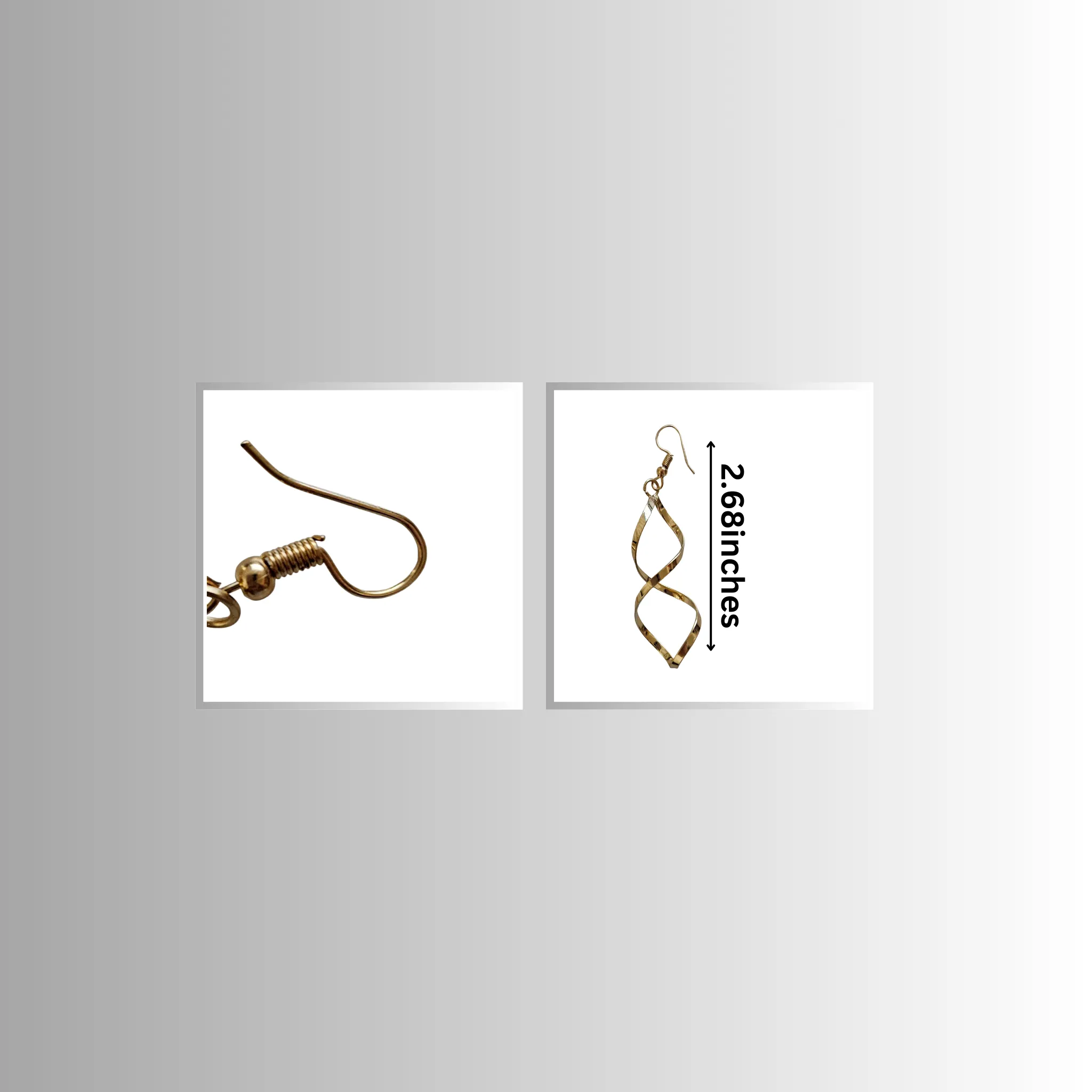 Gold Swirl Drop Earrings