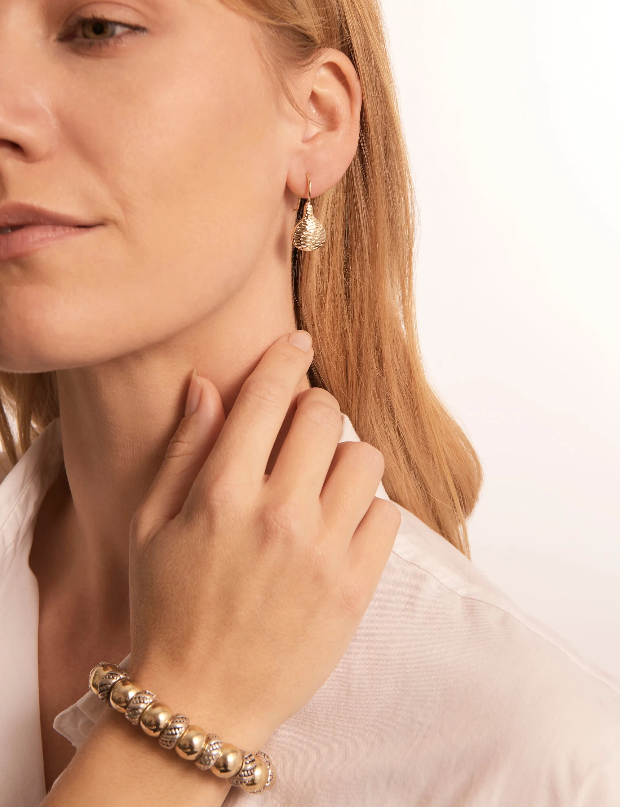 GRAINLINE TEARDROP EARRING