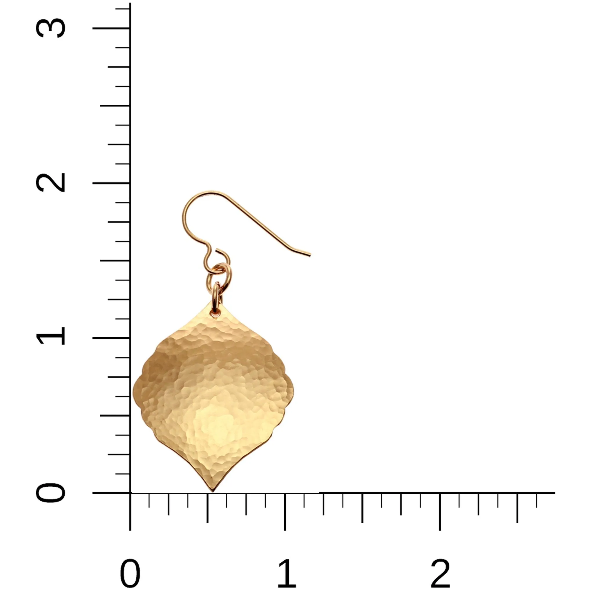 Hammered Bronze Moroccan Drop Earrings