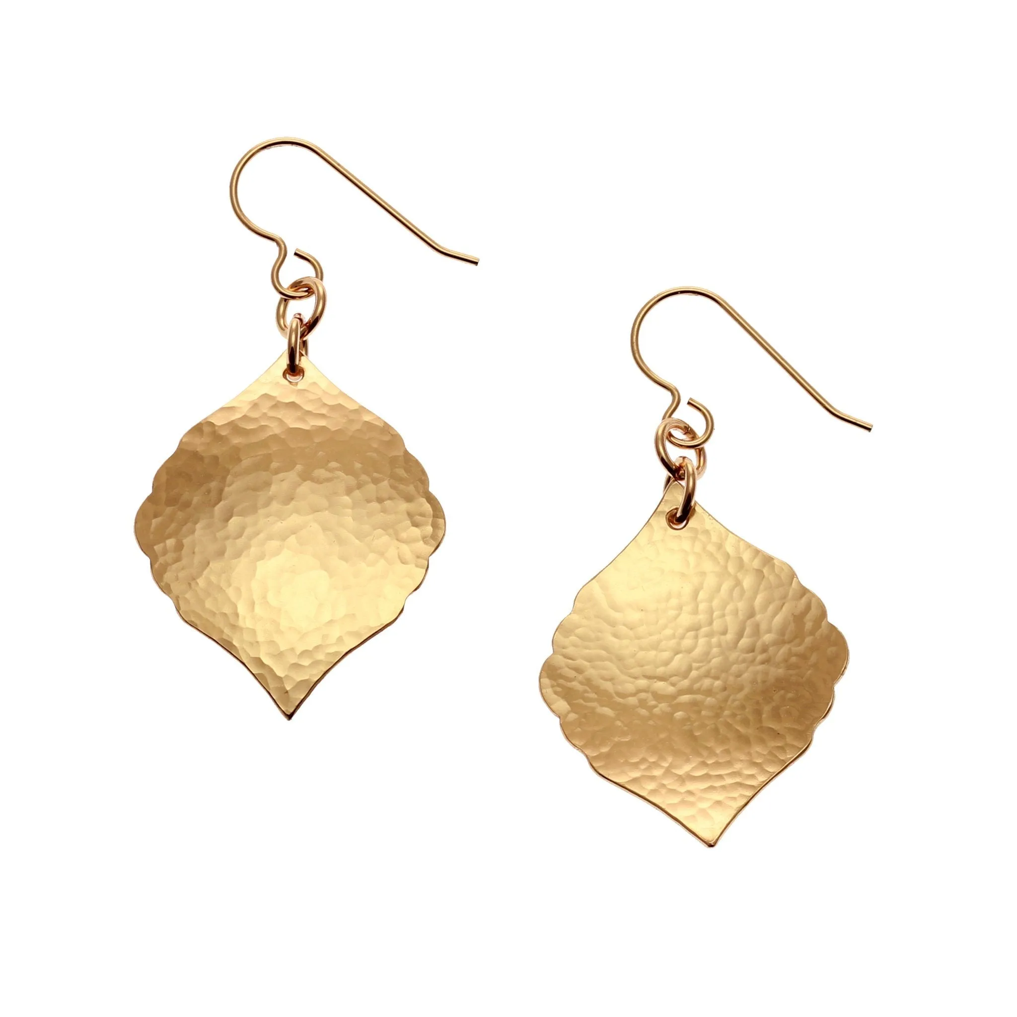 Hammered Bronze Moroccan Drop Earrings