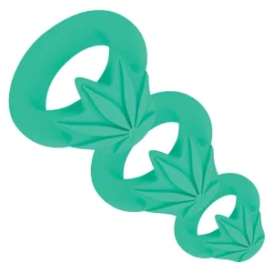 Hazey Pot Leaf Silicone Ring (Set of 3)