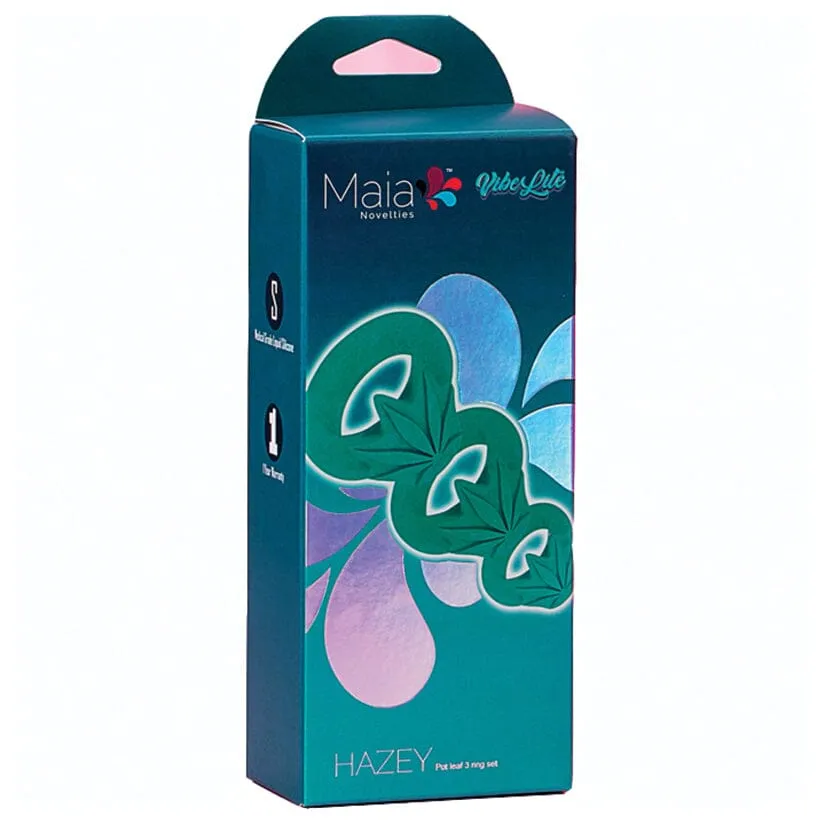 Hazey Pot Leaf Silicone Ring (Set of 3)