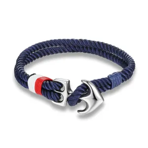 High Quality Anchor Bracelets Men Charm Rope Chain