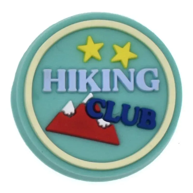 Hiking Club Sign Badge Shoe Charm