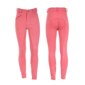 Horze Kids Silicone Full Seat Breeches Pepi Pink