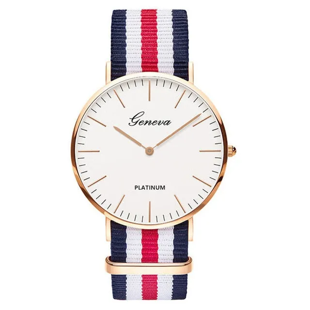 Hot Sale Nylon strap Style Quartz Women Watch Top Brand Watches Fashion Casual Fashion Wrist Watch Relojes