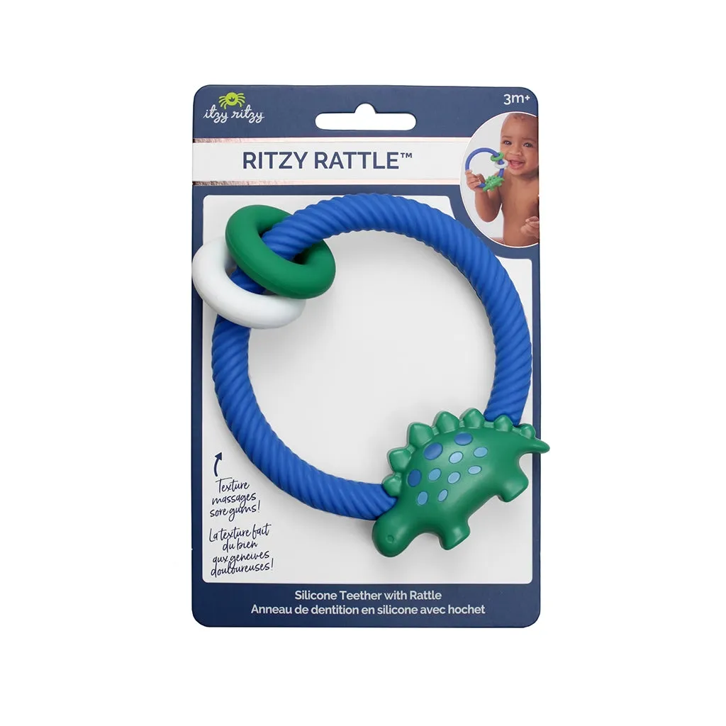 Itzy Ritzy Rattle Teether - Dino
