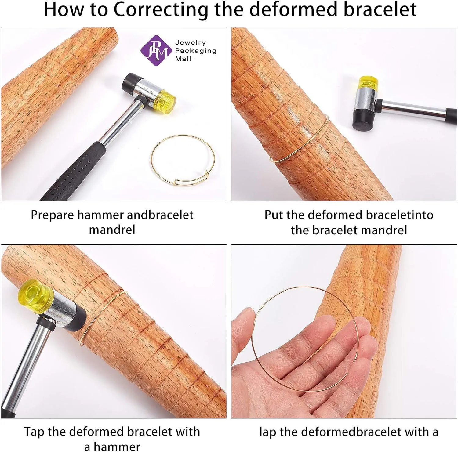 Jewelry Making Tool, Bracelet Making Stick Bangle Mandrel   Hammer Tool Set Tool for Jewelry Making