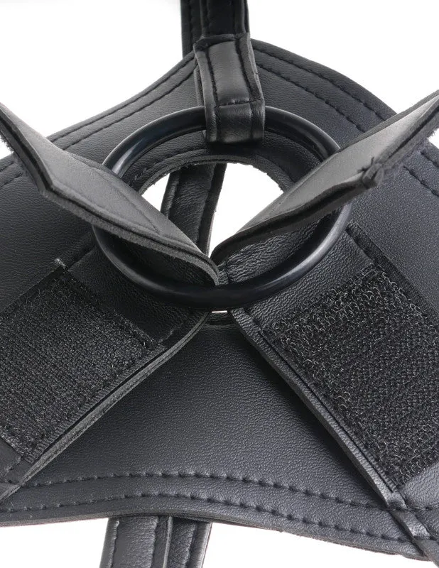 King  Strap on Harness With 6 Inch  - Tan