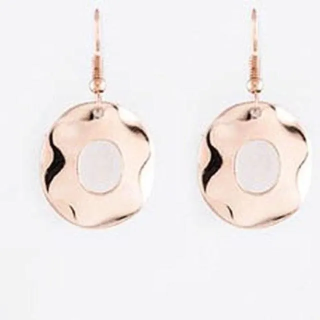 Lacey Drop Earrings Rose Gold