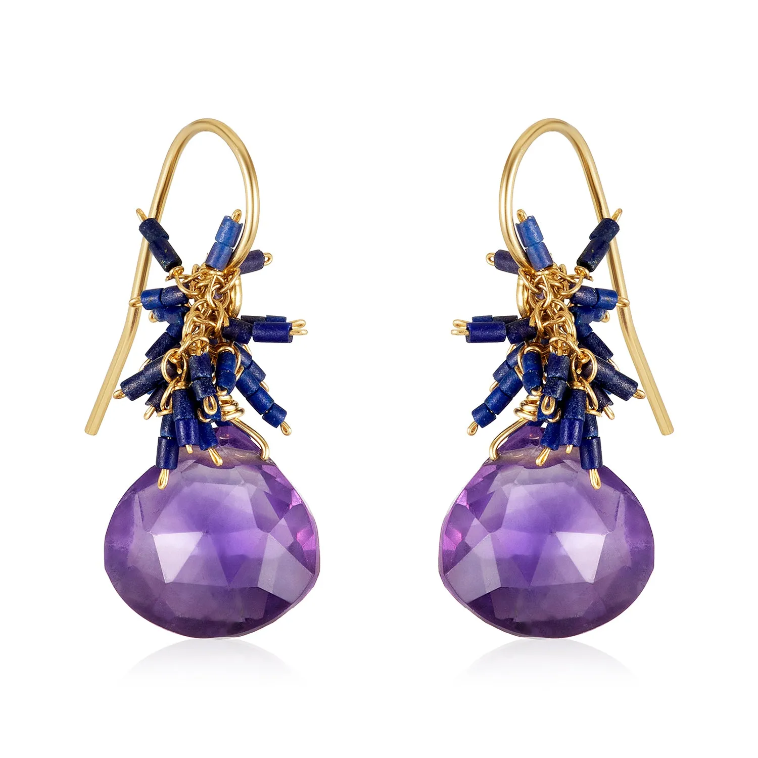 Lapis Cluster Earrings