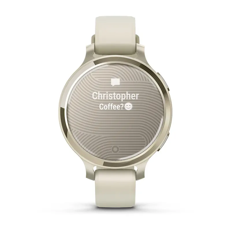 Lily 2 Active Lunar Gold With Bone Silicone Band Smartwatch