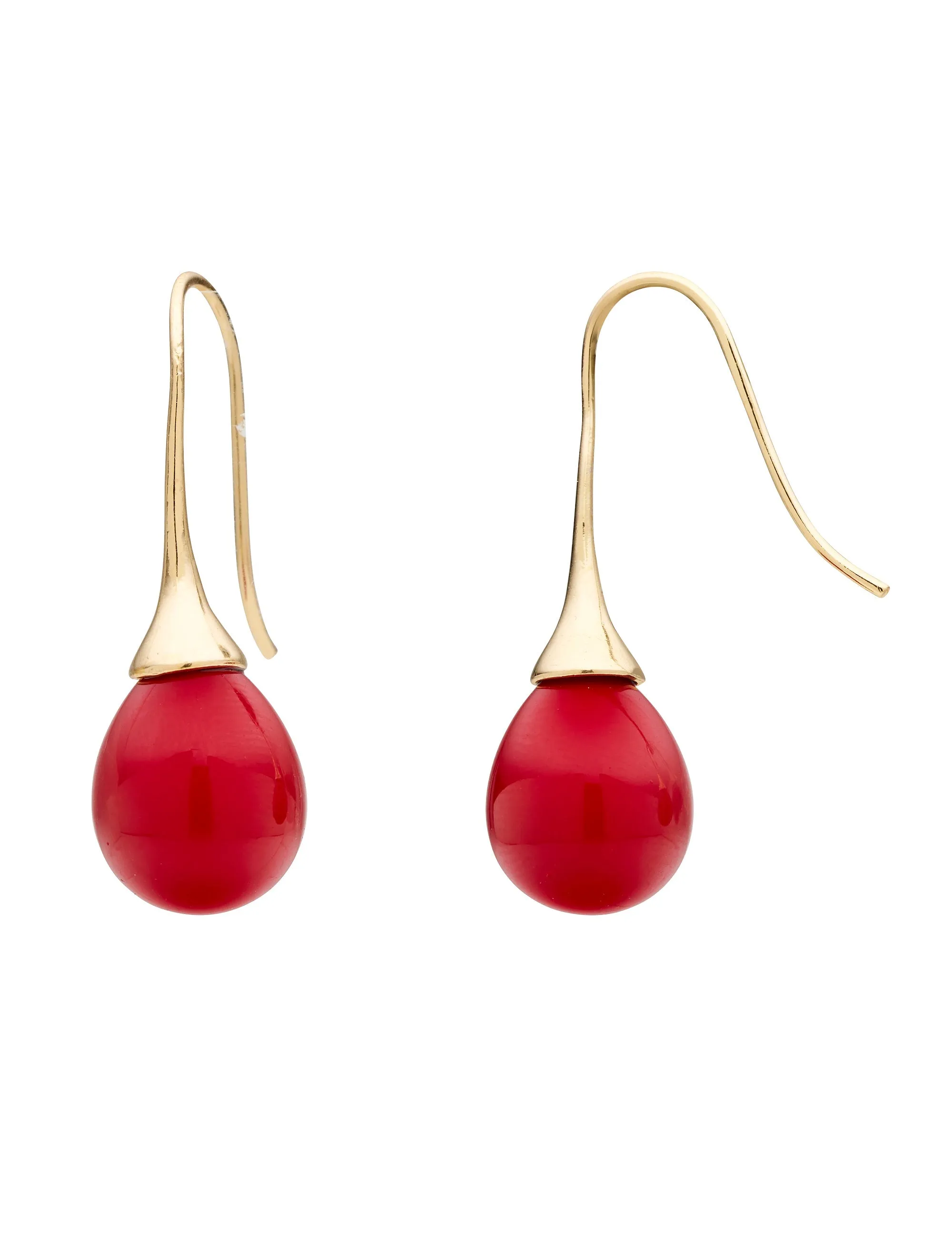 LONG GLASS TEARDROP EARRING
